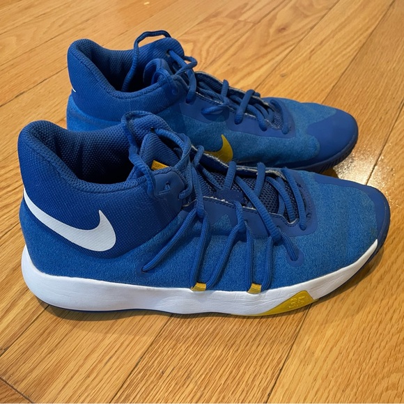 Nike KD Trey 5 V boys shoes size 7 blue yellow - Picture 1 of 5